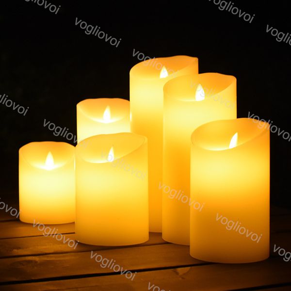 

led candle light tea lights 30cm flicker flameless blade swing decoration wedding party christmas simulation candles dhl