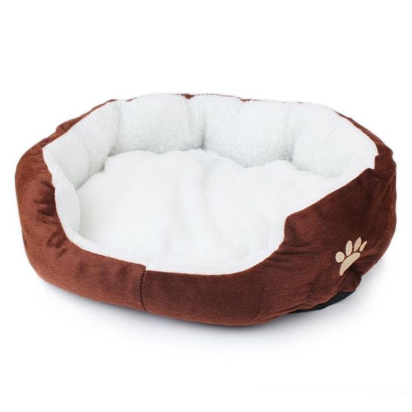 

kennels & pens pet dog cashmere bed warming house soft sofa material nest baskets fall winter warm kennel for cat puppy supplies