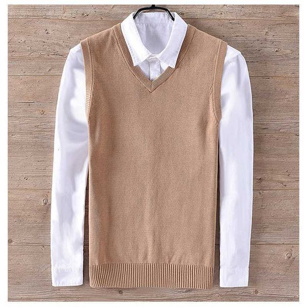

men's vests mens 100% cotton masculino sleeveless knitting casual v-neck knit sweaters vest fashion male clothing, Black;white