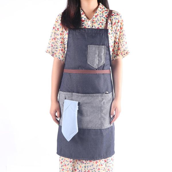 

aprons durable goods denim apron restaurant milk tea shop barber work clothes man woman waist fashion cleaning tools