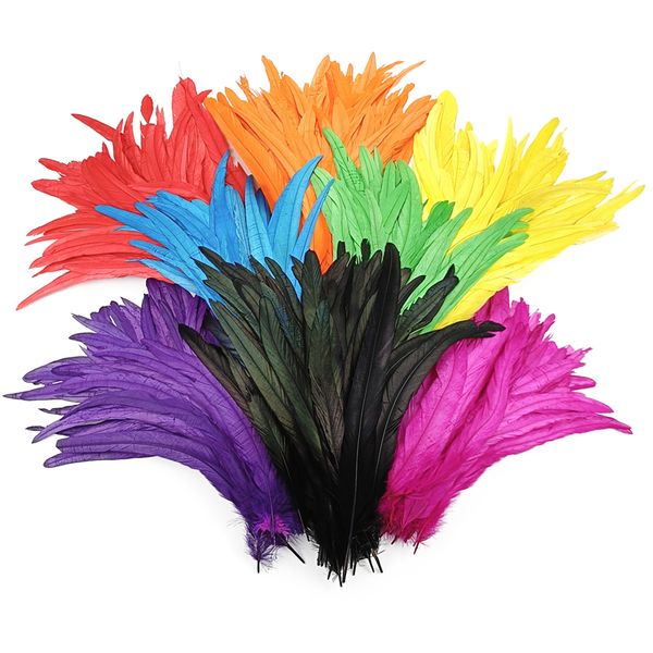 Plumes de queue de coq naturelles 30-35CM, 100 pièces/lot, plumes de faisan bon marché pour noël, bricolage, pour artisanat, décoration, vente en gros