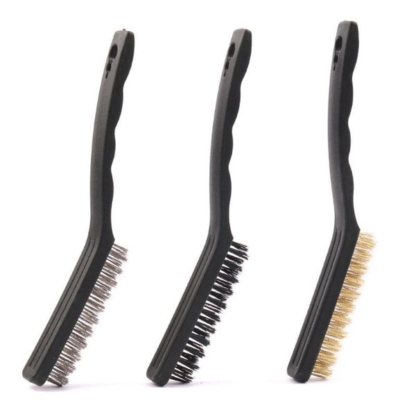 

car sponge wire brush cleaning .nylon steel 3pcs 90mm x 15mm brass and