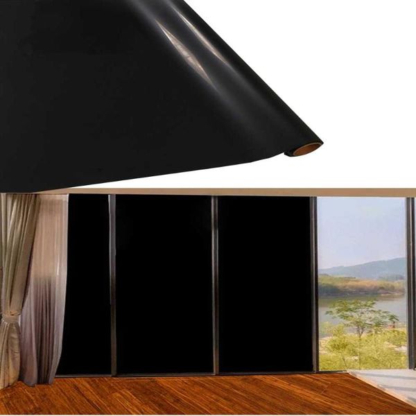 

window stickers hohofilm w: 40in black film 0%vlt privacy glass sticker for home office tint pet adhesive