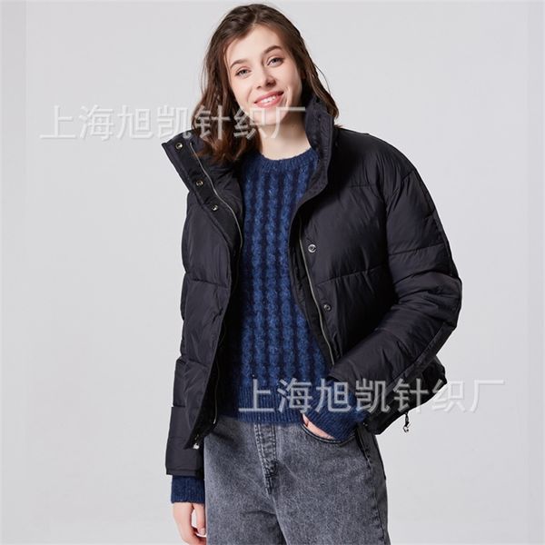 

2021 winter new ac same black down jacket solid color short coat women's wear