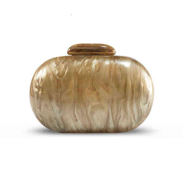 

women's oval acrylic dinner bag fashion solid pearl hand bag one shoulder box