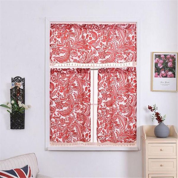 

curtain & drapes geometric printed tassel partition living room kitchen dining decoration (without rod)