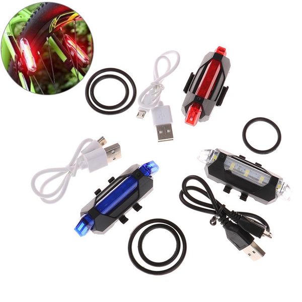 

1pcs selling tail light bicycle safety cycling warning rear lamp usb rechargeable bike led lights