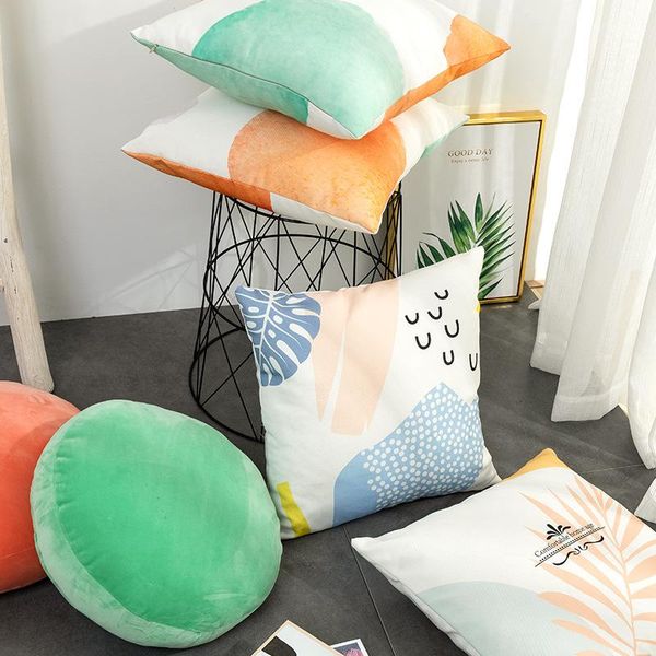 

cushion/decorative pillow cushion cover for living room luxury color covers decorative ins nordic painting 45x45 sofa throw case home decor