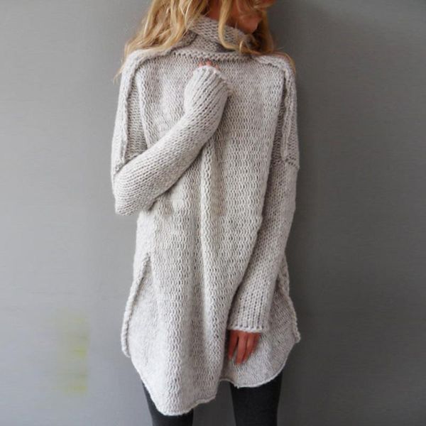 

fashion autumn sweater 2021 women knitted pullovers turtle neck long sleeve loose knitwear casual solid jumper pull femme women's sweat, White;black