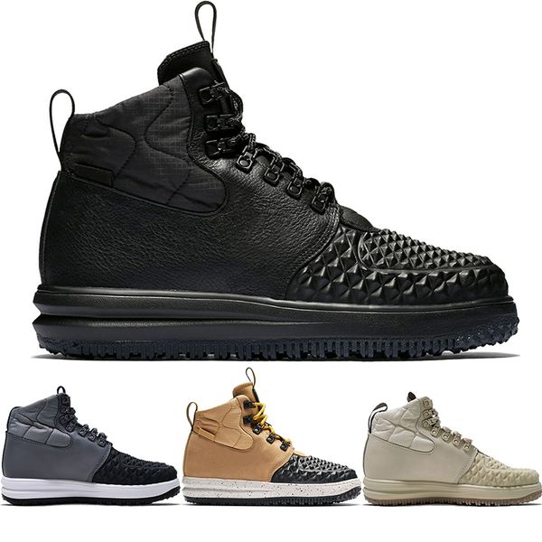 

lunar duckboot boots shoes medium olive navy blue yellow gum men's sports high shoes acronym fashion casual shoes training bootss eur 4, Black