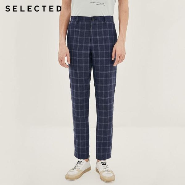 

men's linen plaid slim fit pants summer business casual trousers s|420218513 suits & blazers, White;black