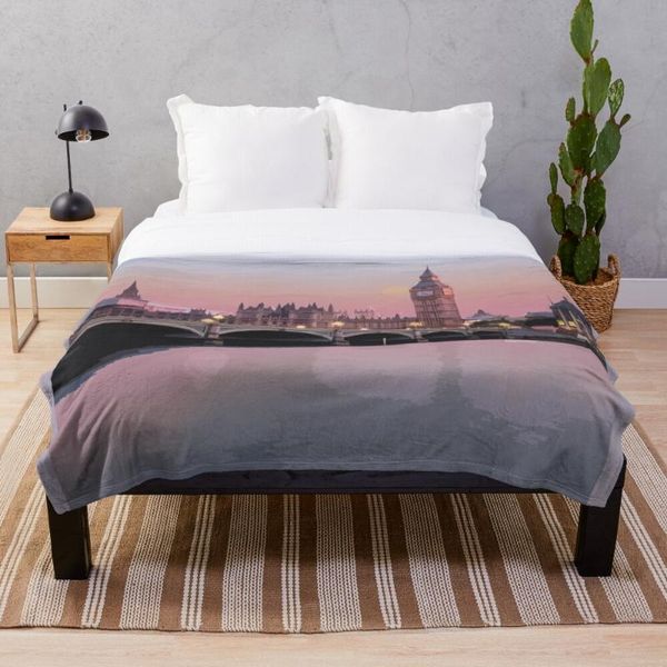 

blankets travel to london throw blanket sherpa warm super soft flannel office nap bedspread sofa bedding plush quilt plaids