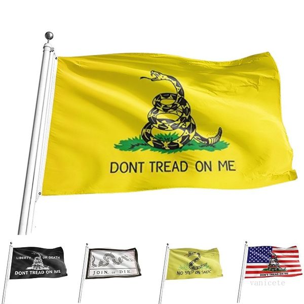 Banner Flags 21 disegni 3x5 FT 90 * 150cm us american no step on snek Banner di serpente giallo Bandiera dello stato americano T2I52247