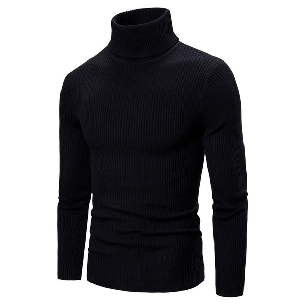 

men's sweaters autumn, turtleneck solid men's knitted sweater man, White;black