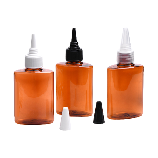 

storage bottles & jars empty brown plastic bottle 60ml pet cosmetic container clear white black cover tip cap flat round packaging 45pieces