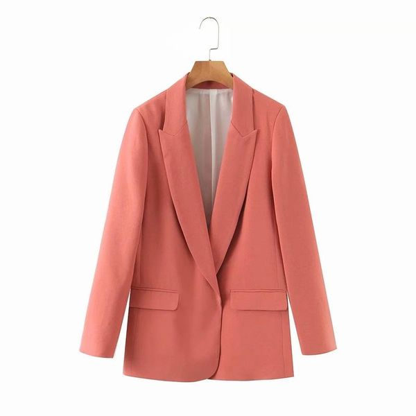 

women's jackets xl3013 2021 ins europe and the united states leisure coat loose pure color, Black;brown