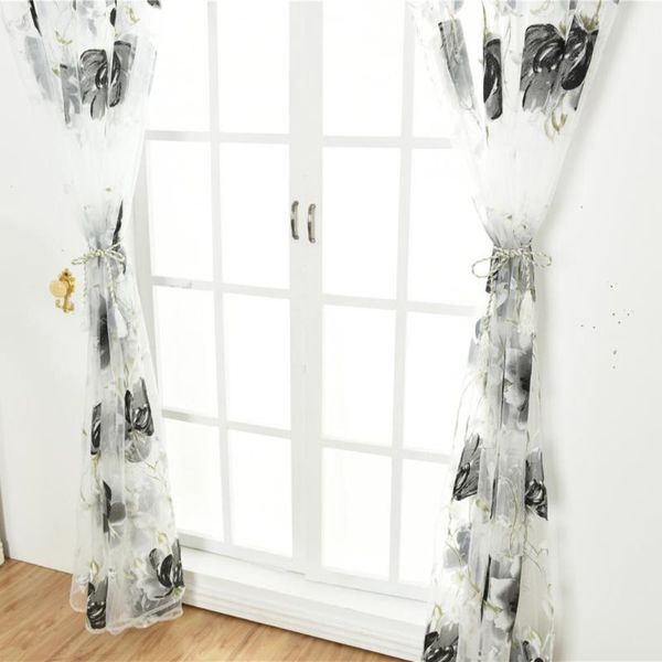 

curtains for living room the bedroom kitchen tulle windows voile yarn home decor curtain & drapes