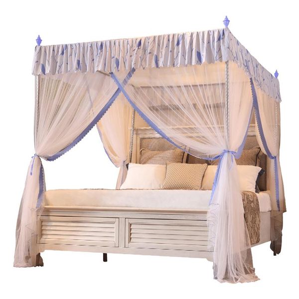 

mosquito net summer three-door simple household 1.5m bed 1.8m european red with bracket curtains home supplies for bedroom