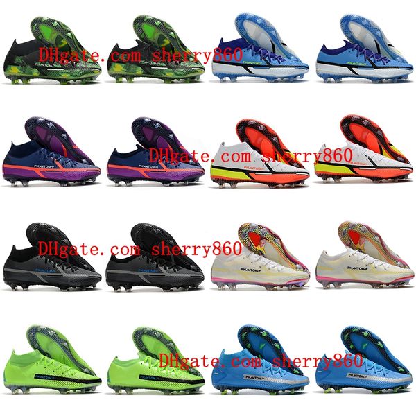 

2021 mens phantom gt2 dynamic fit elite fg soccer shoes high low ankle cleats football boots shock wave