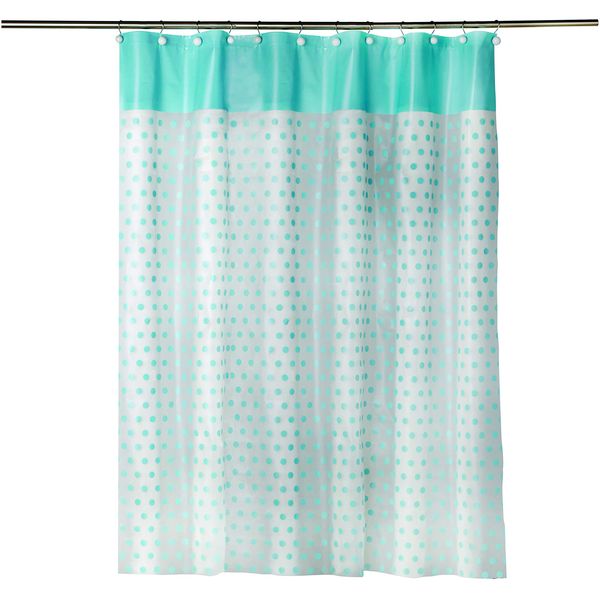 

aqua dot shower curtain