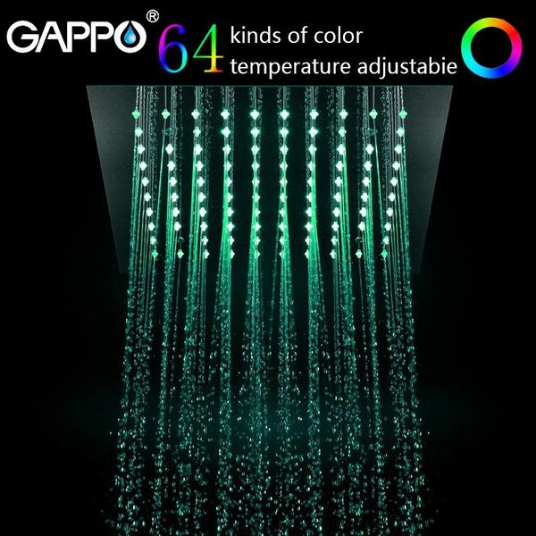 

shower faucet bathroom intelligent led waterfall bath tap mixer wall mounted sets