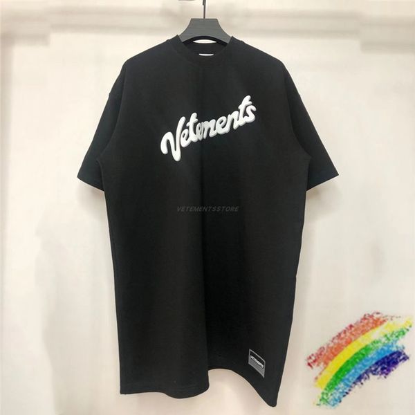 

oversize t shirt men women 1 t-shirts foam printing embroidered on the back, White;black