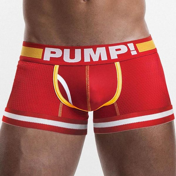 

pump men's mesh underwear boxers shorts warm fitness comfortable, Black;white