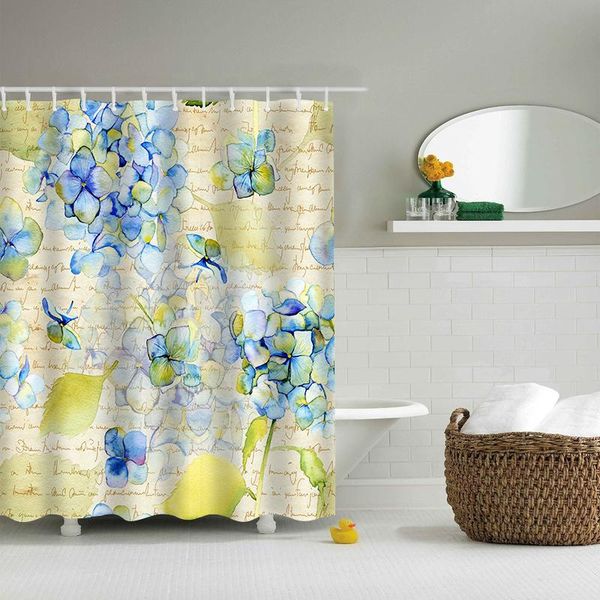 

shower curtains colorful plants waterproof curtain polyester showering bath decoration in the bathroom 180x180cm