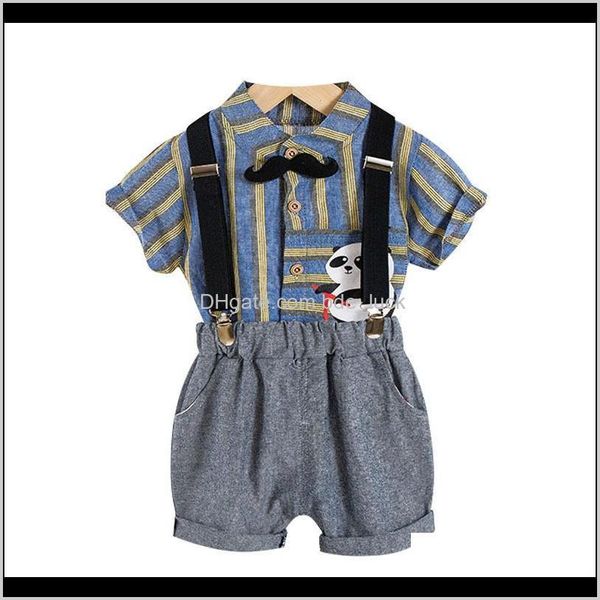 

sets clothing baby, & maternity summer baby girl clothes suits children boys fashion cotton shirt overalls 2pcs/sets toddler casual costume, White