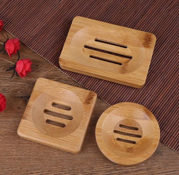 

soap dishes natural bamboo dish simple holder rack plate tray bathroom case 3 styles sn931