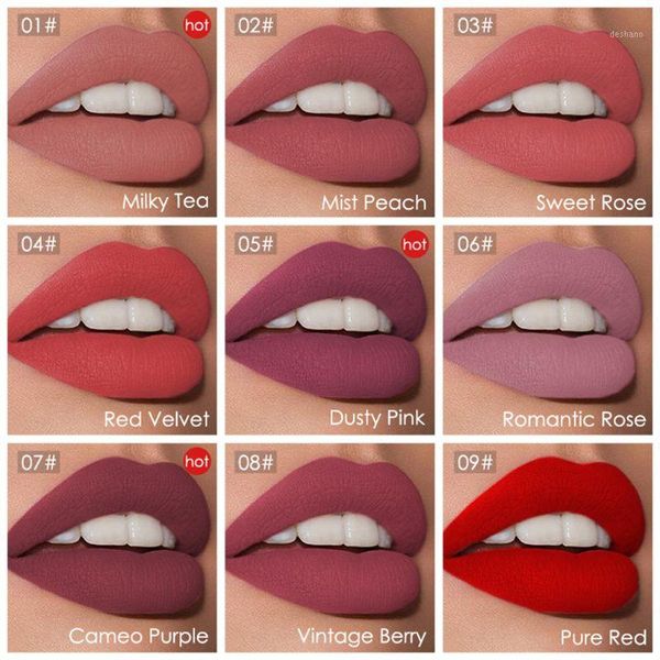 

matte waterproof lip gloss liquid long lasting lipstick cosmetic tool1