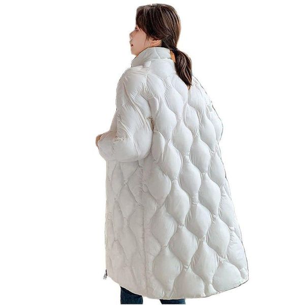 

women's down & parkas 2021 korean autumn winter cotton jackets long slim warm coats female plus size black overcoats d33