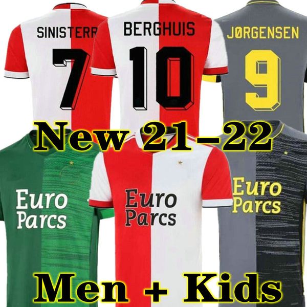 

v.persie feyenoord 21 22 soccer jersey home away green 2021 2022 special edition full support jorgensen berghuis narsingh bozenik kokcu toor, Black;yellow