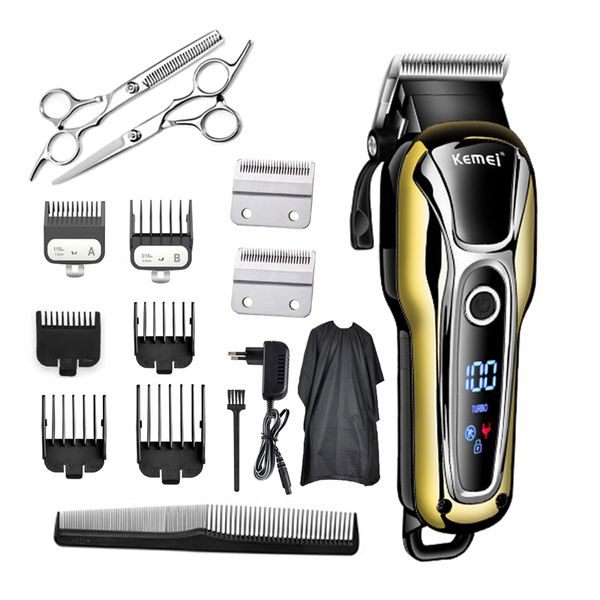 

kemei hair clipper professional hair trimmer in hair clippers for men electric trimmers lcd display machine barber cutter