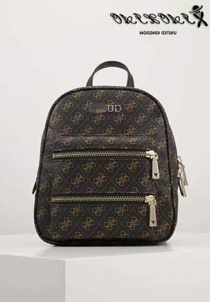 

2021 new guss bag old flower double zipper backpack men's and women's unisex