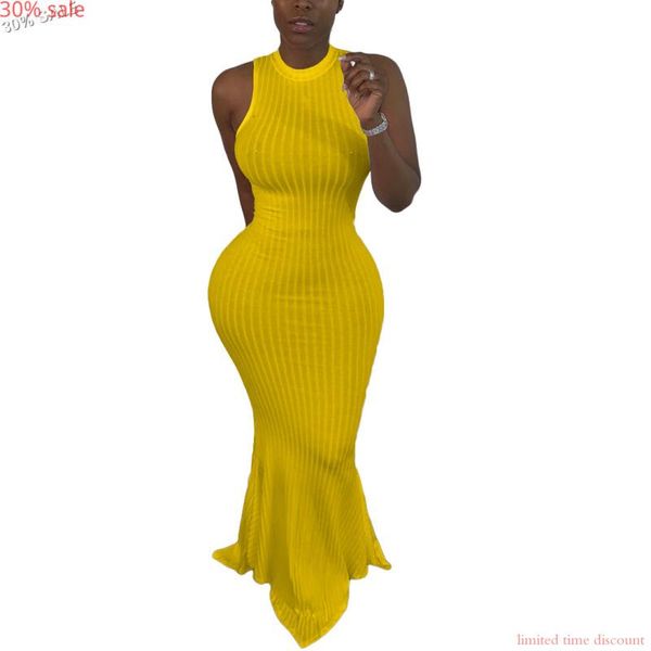 

casual dresses - 30% long for women office ladies 2021 designer mainland maxi dress sleeveless woman night club party vestidos, Black;gray