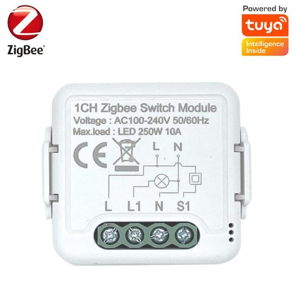 

smart home control tuya zigbee 1 gang dimmer module light switch mobilephone app remote intelligent voice