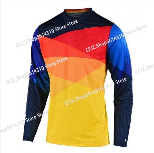 

racing jackets 2021 moto mx motocross jersey long sleeve mtb gp clothes quick dry bike motobike downhill, Black;red