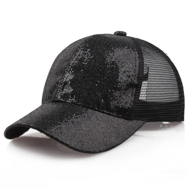

outdoor hats sports caps sequin adjustable breathable sun visor cap men women fishing hunting hiking basketball snapback hat, Black;white