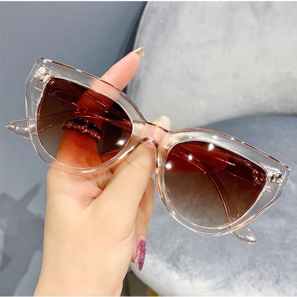 

sunglasses transparent tea acetate large cat eye's women 2021 mens shades sun protection glasses brands eyewear, White;black