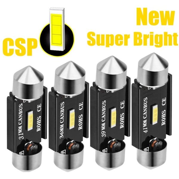 

emergency lights festoon csp led bulbs 31mm 36mm 39mm 41mm c5w c10w super bright car dome light canbus no error auto interior reading lamps