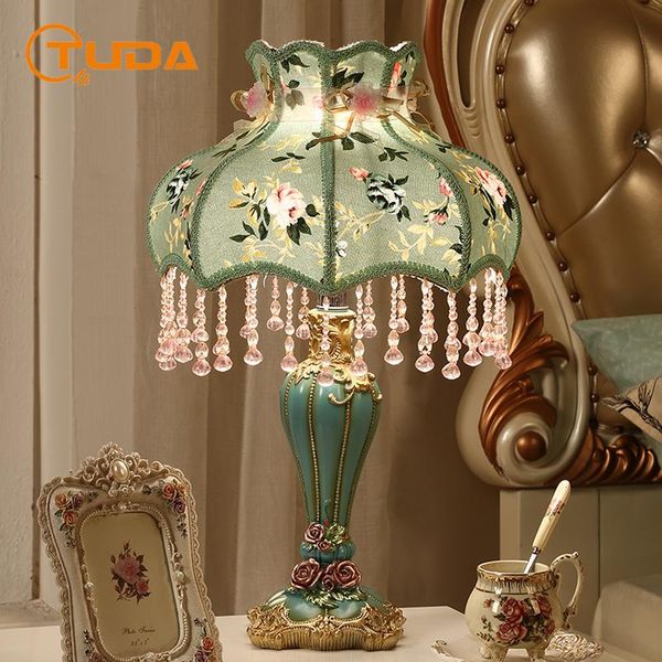 

table lamps tuda european wedding cozy and romantic lamp for living room bedroom led night study desk home decor e27