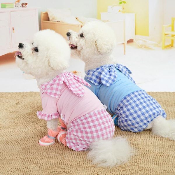 

dog apparel puoupuou plaid clothes cute pet clothing luxury t-shirt for small medium dogs puppy yorkshire outfit xs-2xl
