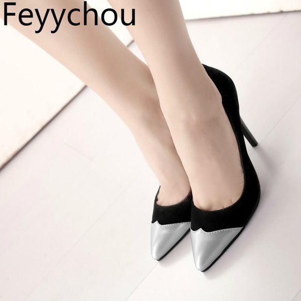 

women's pumps super high heels spring autumn 2021 fashion pointed toe color matching casual party wedding office gold dress shoes, Black
