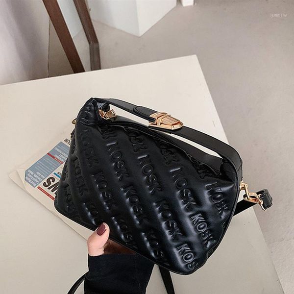 

evening bags 2021 fashion luxury designer ladies rhombic letter embossed bucket handbag buckle crossbody shoulder bag cc1