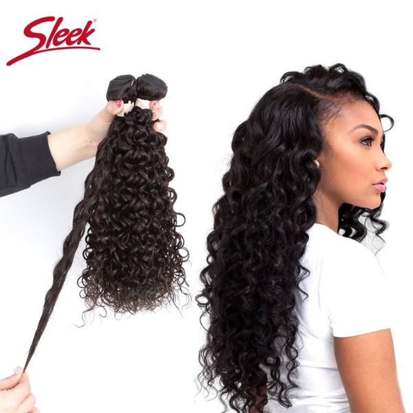 

human hair bulks sleek brazilian spanish wave bundles natural color water 10 to 26 inches 1/3/4pcs extensions remy, Black