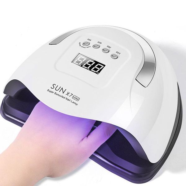 

nail dryers sunx 7max uv lamp led dryer 150w gel polish curing with sensor lcd display fast drying manicure tool