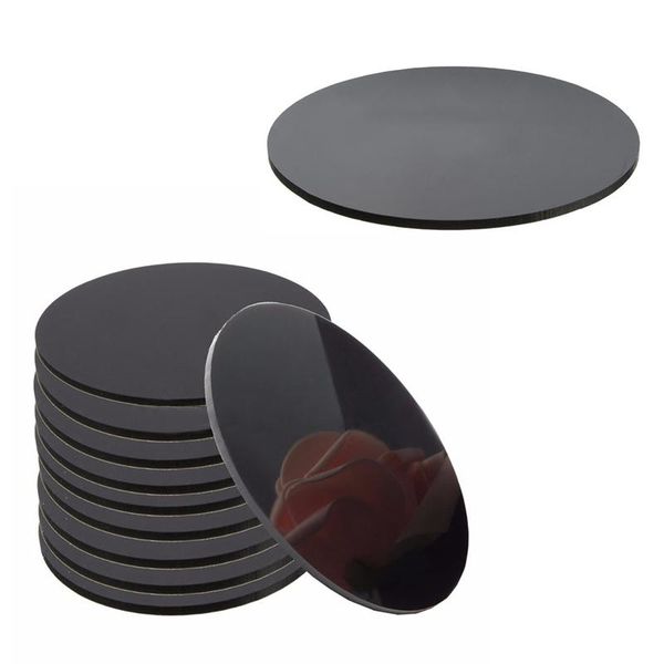 

napkin rings black 3mm acrylic plastic circular plate laser cutting round mirror
