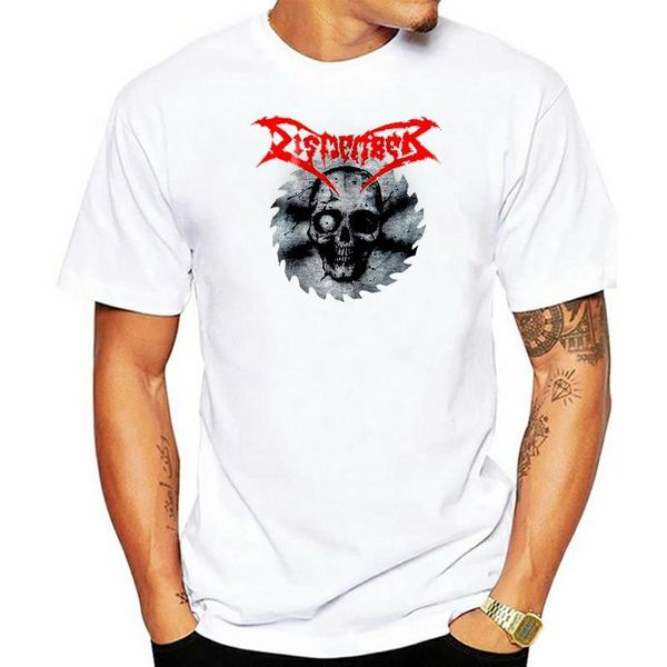 

men's t-shirts dismember band face logo t-shirt, White;black