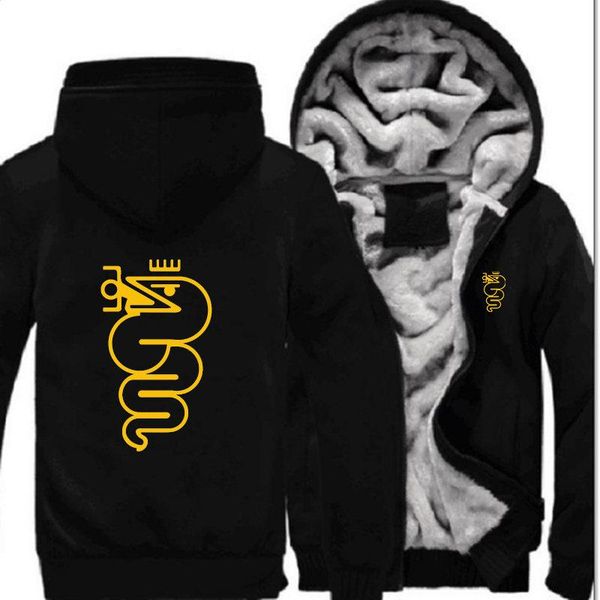 

men's hoodies & sweatshirts mens winter alfa roromeo male fashion casual hooded zipper warm sportswear thicken outwear, Black